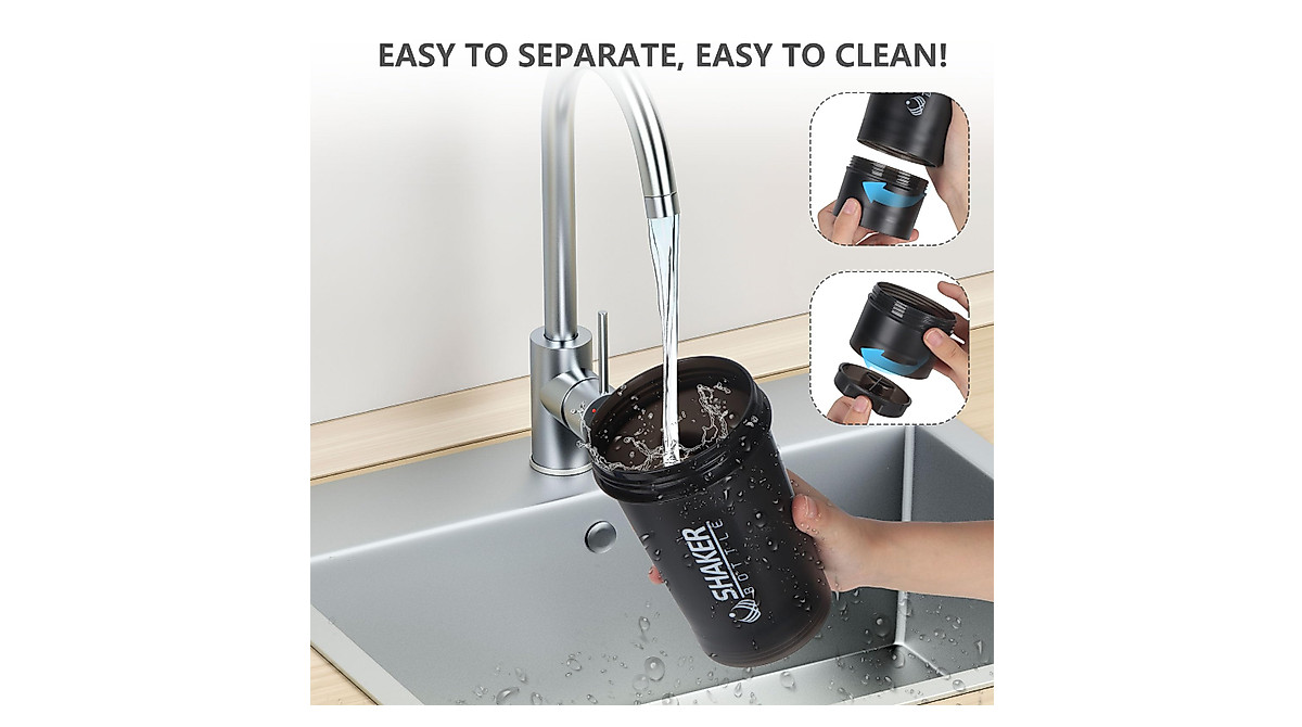 VECH 500ML Protein Shaker Bottle - Leak Proof & Portable