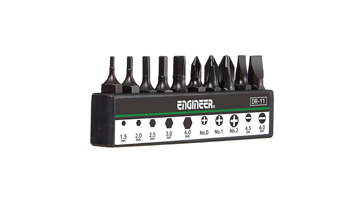 ENGINEER DR-07 Twin Wrench Screwdriver Set - 10 Bits