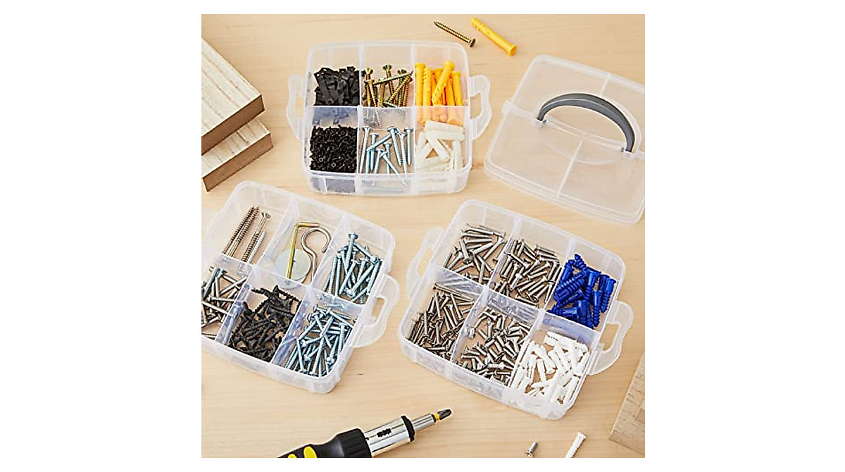 3-Tier Stackable Storage Containers for Crafts & Beads