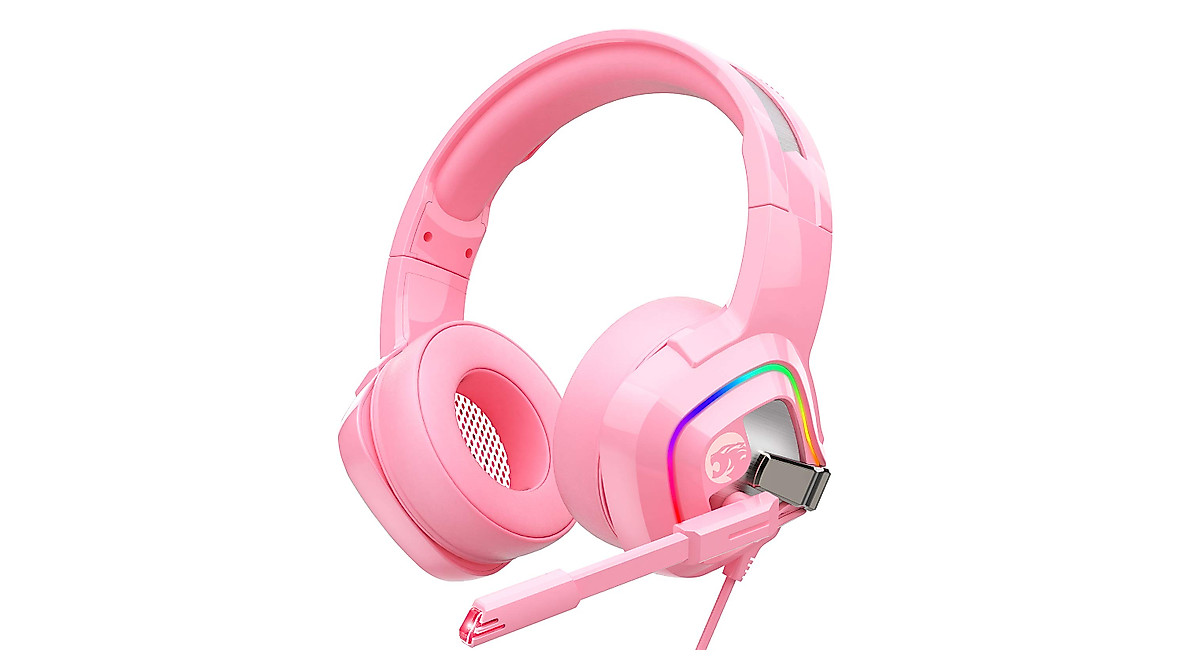 ZIUMIER Pink Gaming Headset - Immersive Sound & Comfort