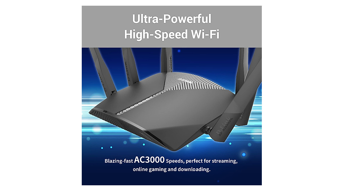 D-Link AC3000 Mesh WiFi Router for Gaming & Streaming