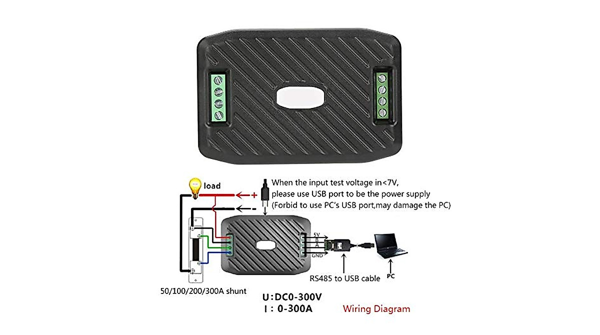 DC Communication Box with RS485 USB Interface - High Precision Power Meter