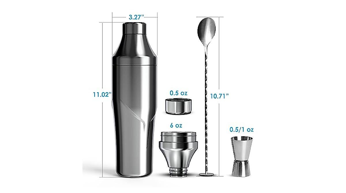 Haraye Premium Vacuum Insulated Cocktail Shaker - Perfect Home Bar Set