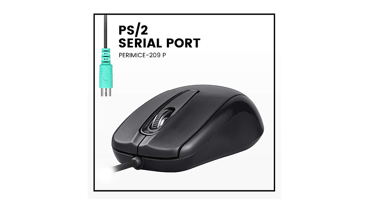 Perixx Perimice-209 P Wired PS2 Mouse - 1000 DPI