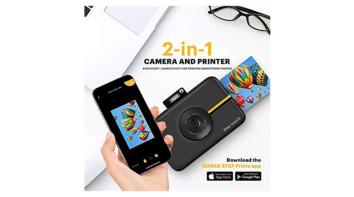 Kodak Step Touch 13MP Digital Camera & Instant Printer - Compact ...