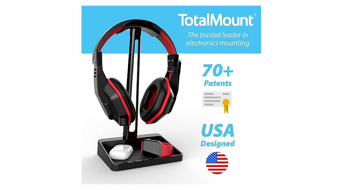 XMANA 2-in-1 Aluminum Headphone Stand & Phone Holder Rack - View #5