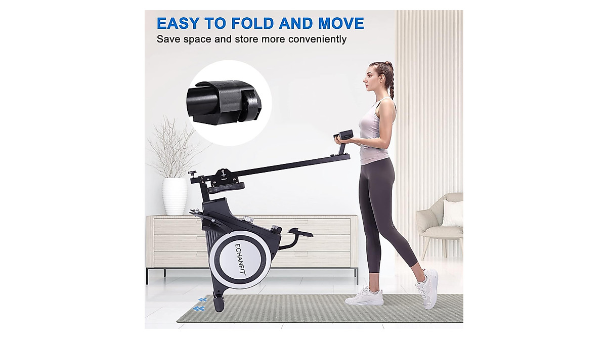 ECHANFIT Magnetic Rowing Machine - Compact & Smart Workout