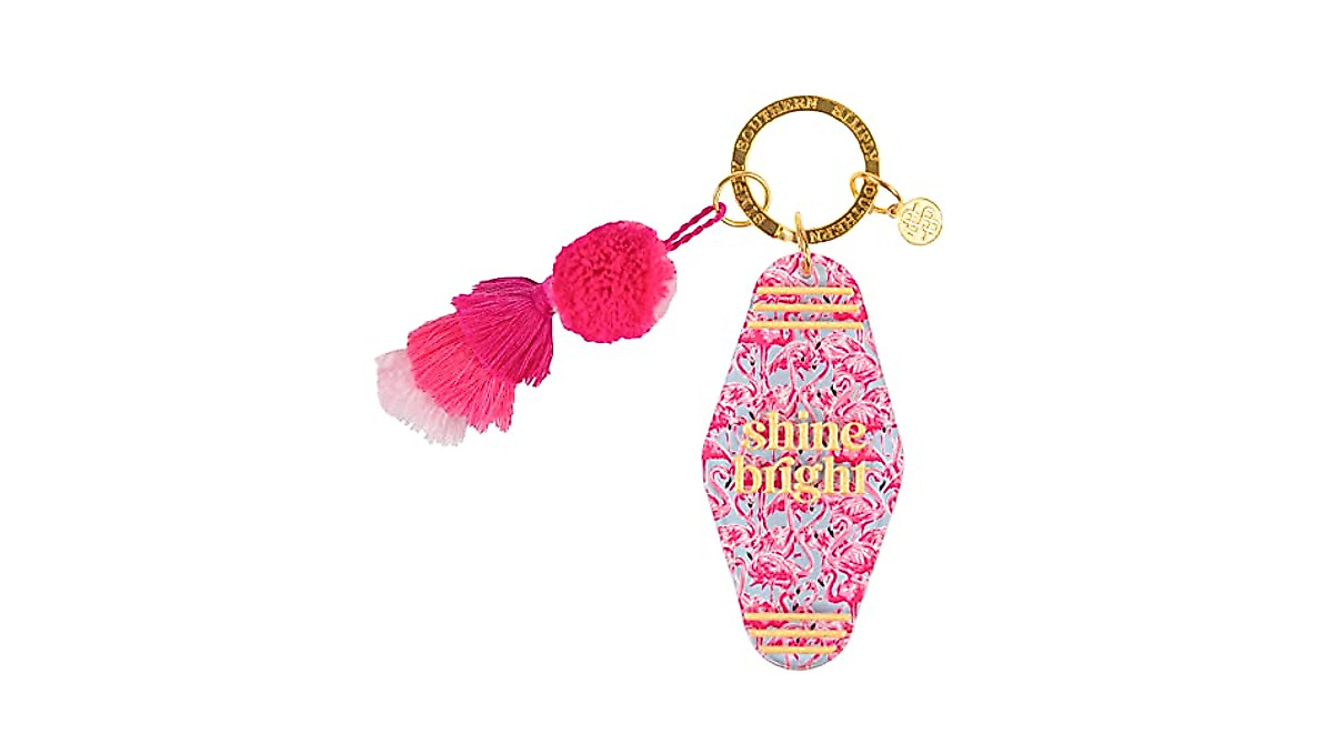 Simply Southern Acrylic Flamingo Key Chain - Fun & Durable Accessory