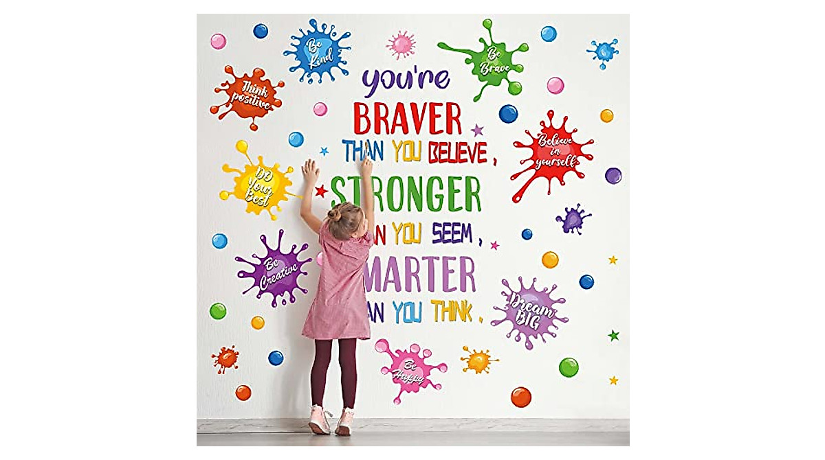Colorful Inspirational Quotes Wall Decals for Kids