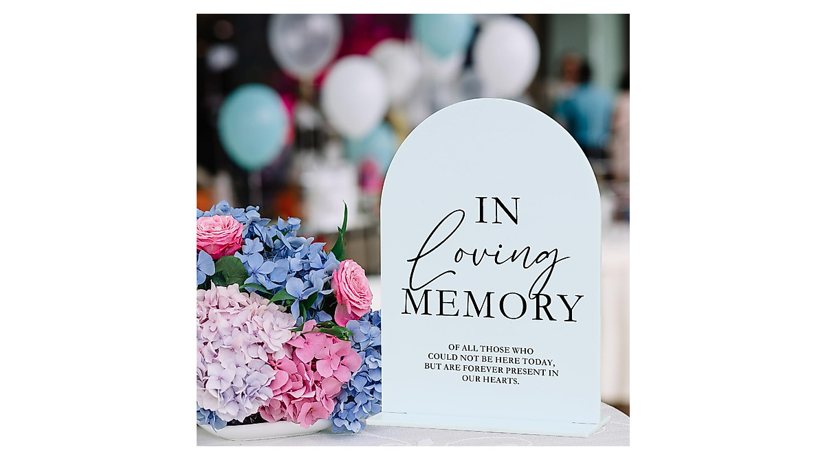 In Loving Memory Sign for Weddings - Durable 5x7 Acrylic Sign