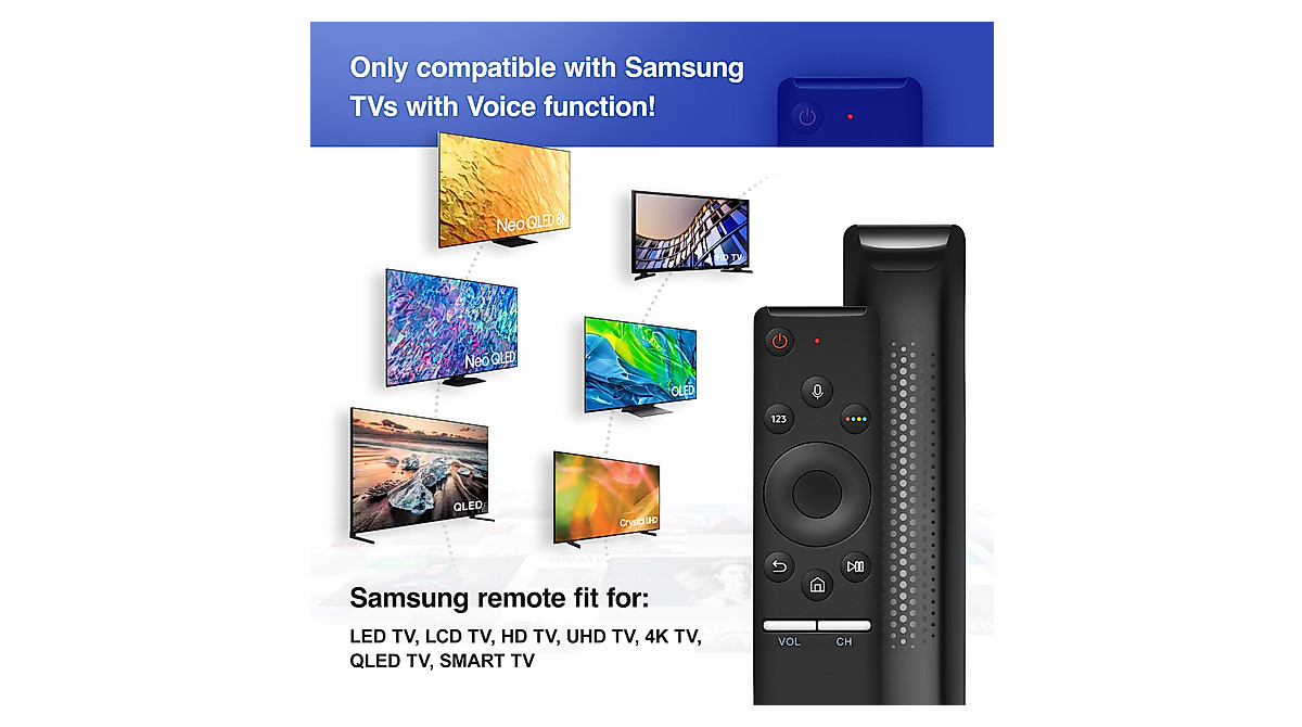 Pro Replacement Voice Remote for Samsung Smart TVs