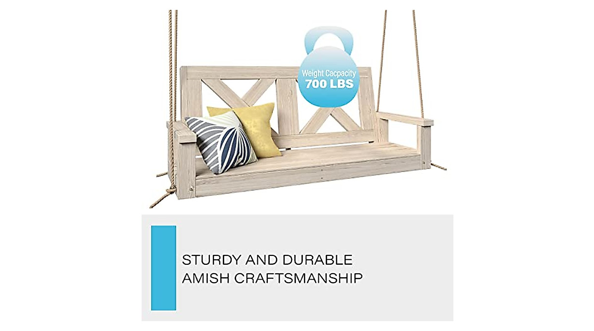 Durable Porchgate Amish Heavy Duty 700 Lb Porch Swing