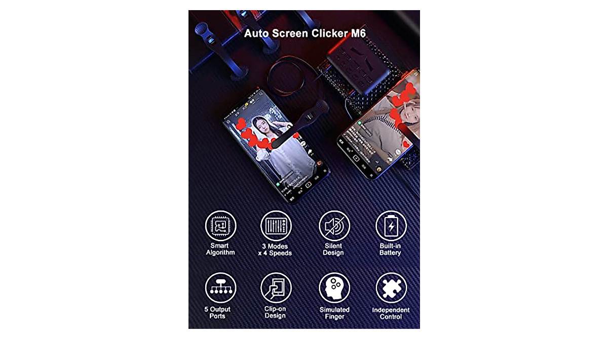 Auto Screen Clicker M6 - Smart Multi-Device Phone Tapper for Gaming and ...