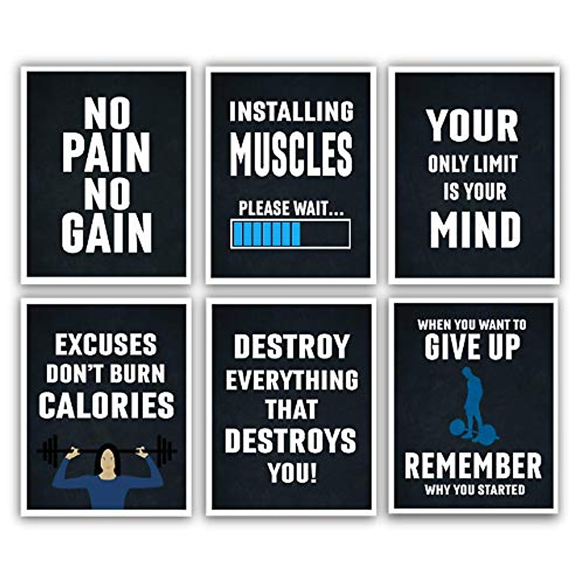 Motivational Gym Posters - Inspiring Home & Workout Room Decor