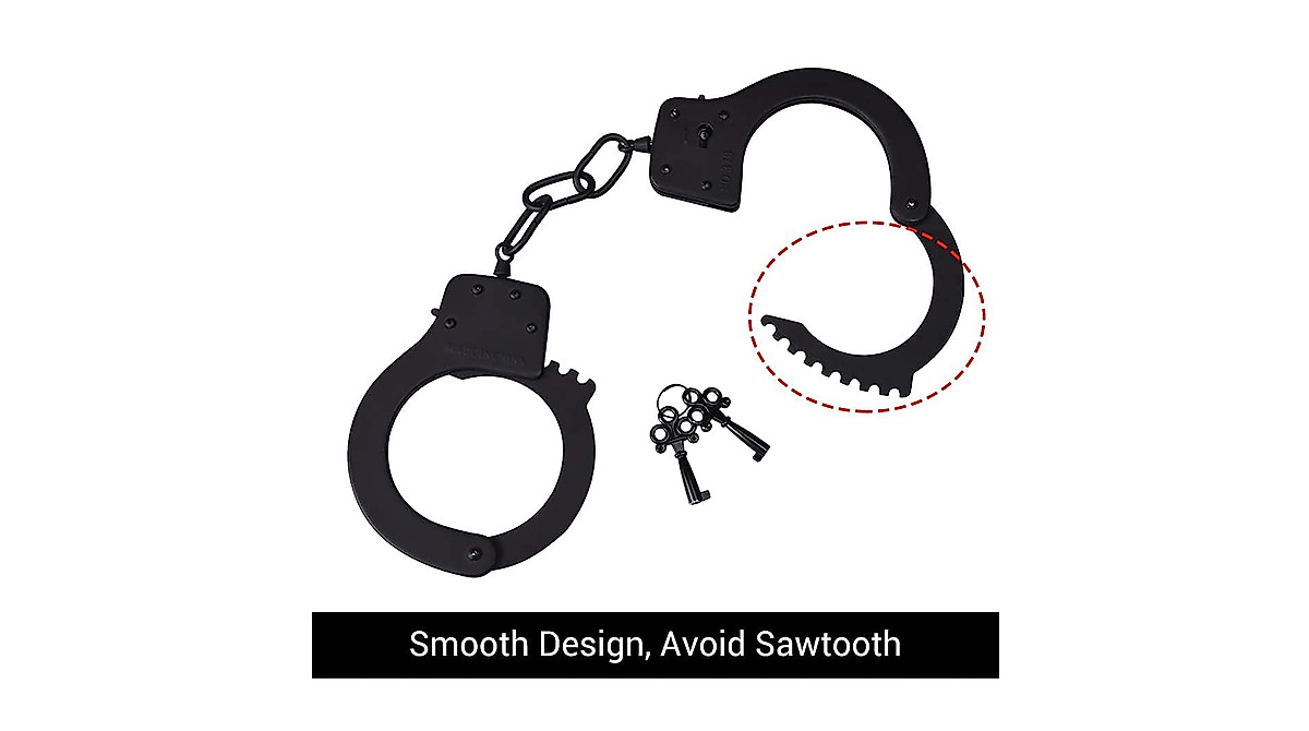 Bedsecret Steel Police Handcuffs – Professional Double Lock Cuffs