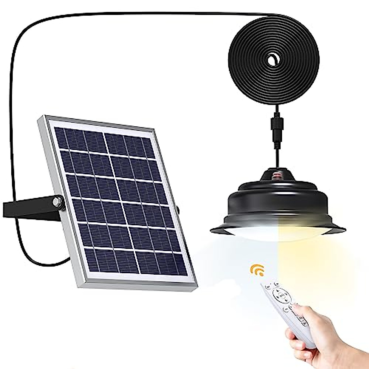 Switchable Solar Shed Light with Remote Control & Warranty