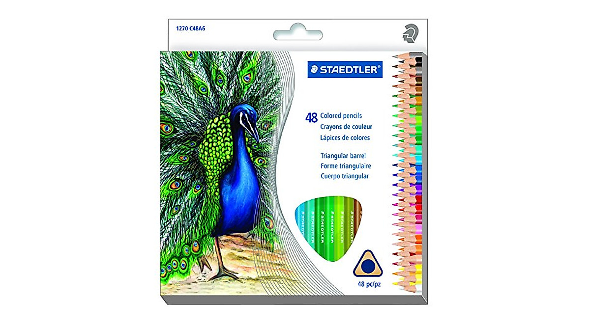 Staedtler Triangular Color Pencils - 48 Pieces for Easy Art Projects