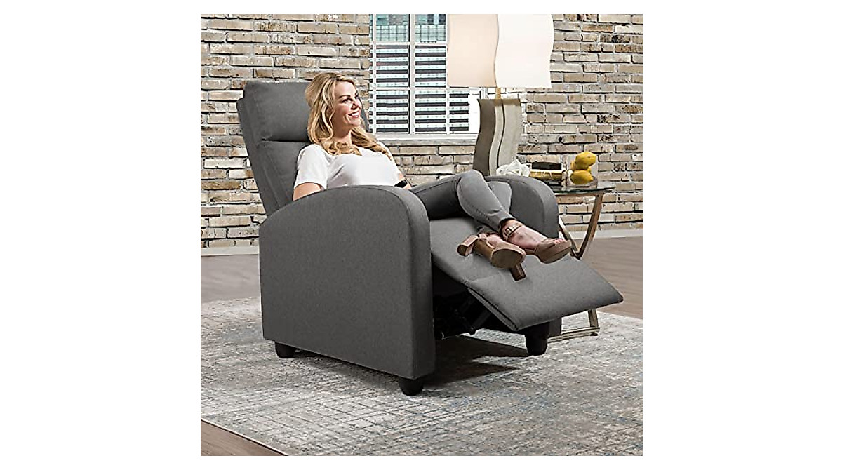 Flamaker Fabric Recliner Chair with Massage - Stylish Home Theater Comfort