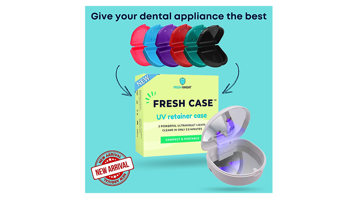 FRESH KNIGHT Retainer Case 2 Pack with Ventilation and Safe Design