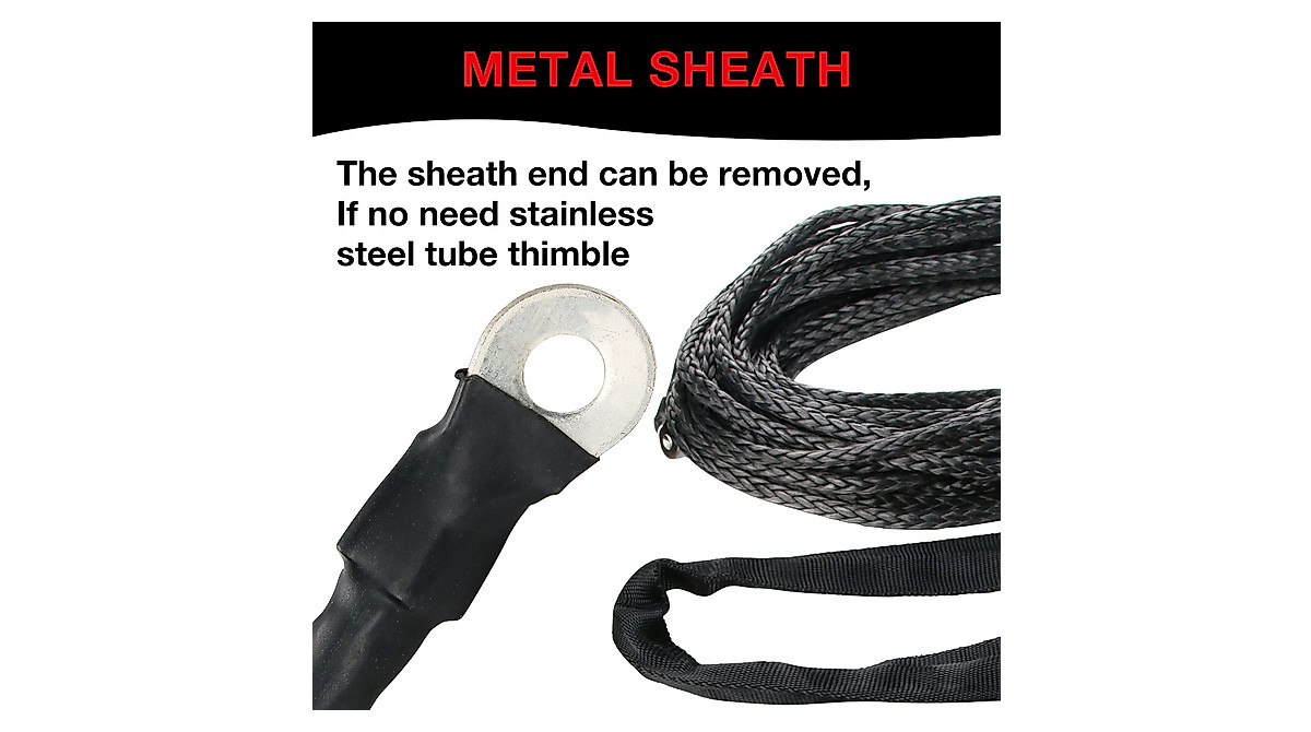 WROUGH 1/4" Synthetic Winch Rope – Heavy Duty 10,000 Lb For ATV & SUV