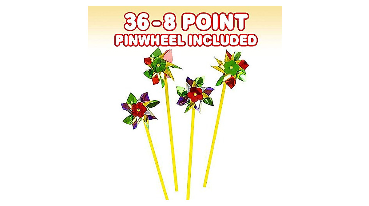 ArtCreativity Rainbow Pinwheels 36-Pack | Outdoor Decor