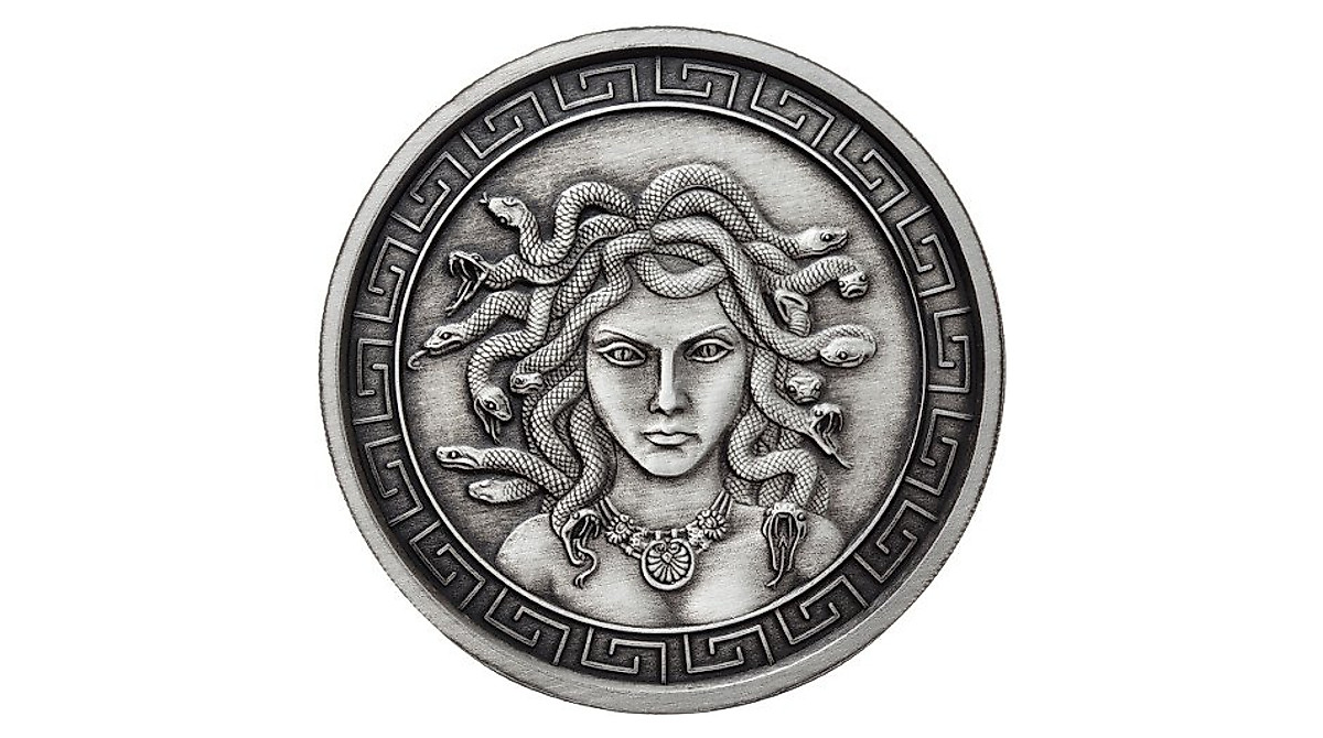 Antique Medusa Silver Round 1 oz Limited Edition Collectible