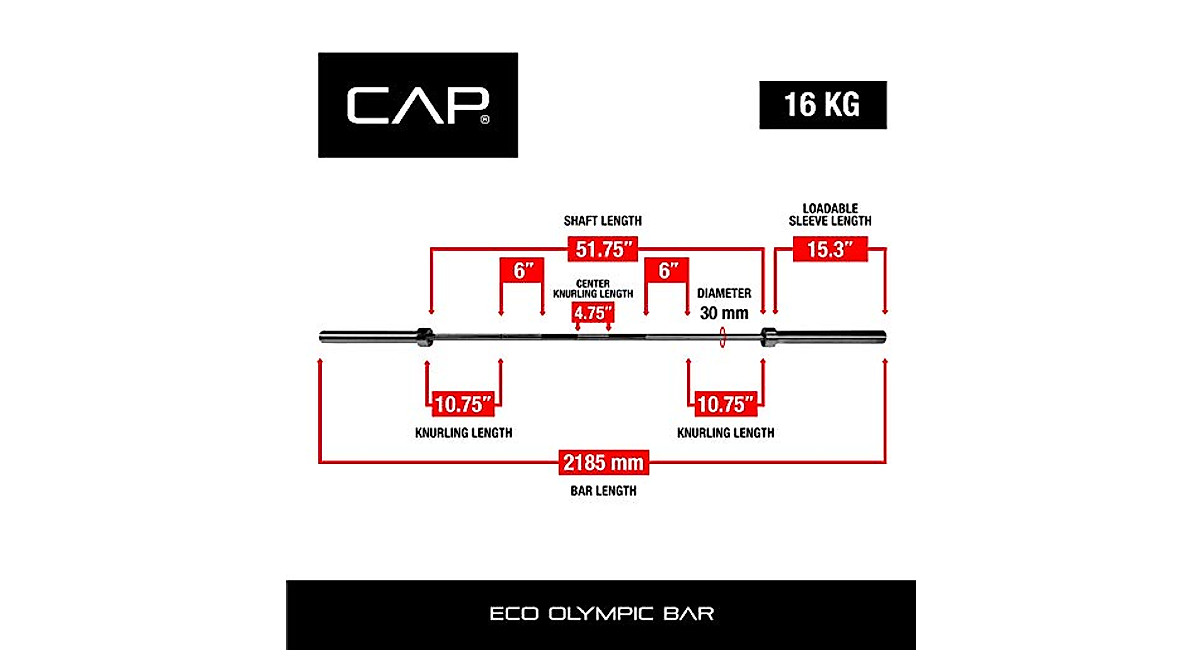 CAP Barbell Classic 7-Ft Olympic Bar: Power Your Workouts