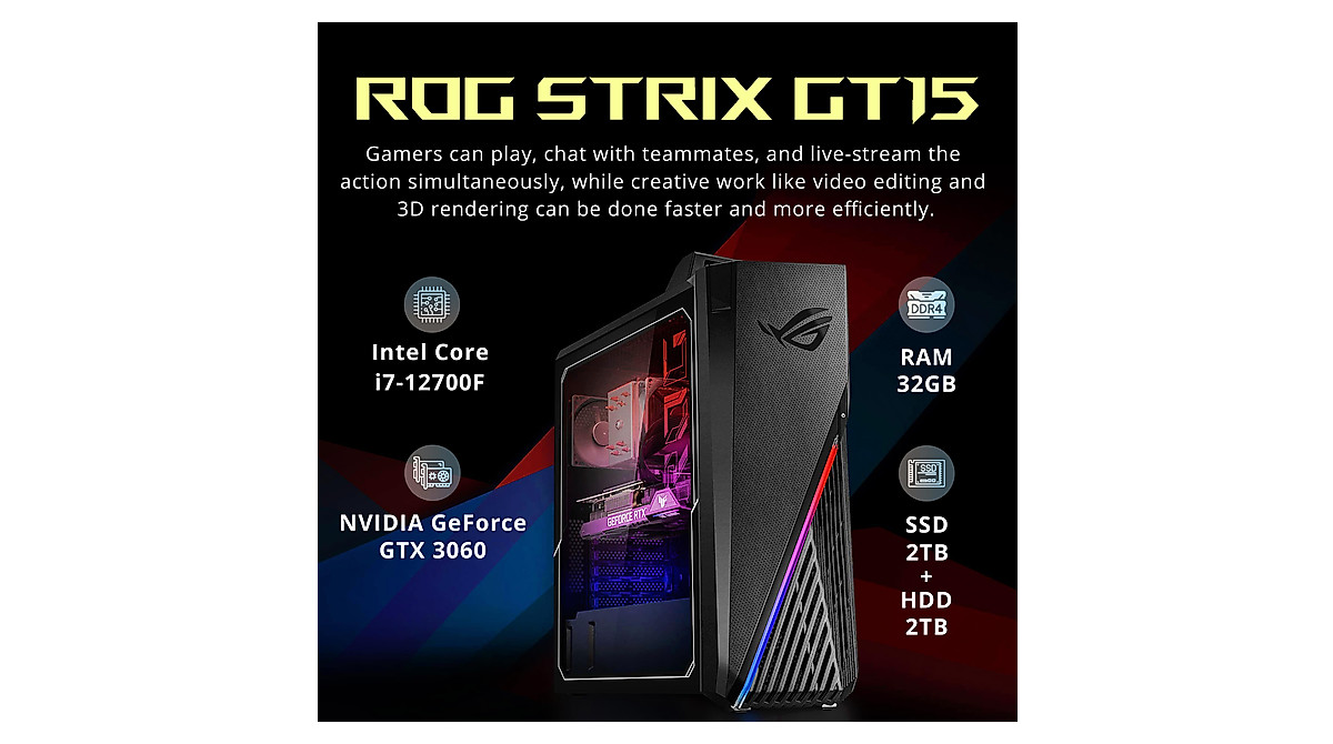 Asus ROG Gaming Desktop | Intel i7, RTX 3060, 32GB RAM
