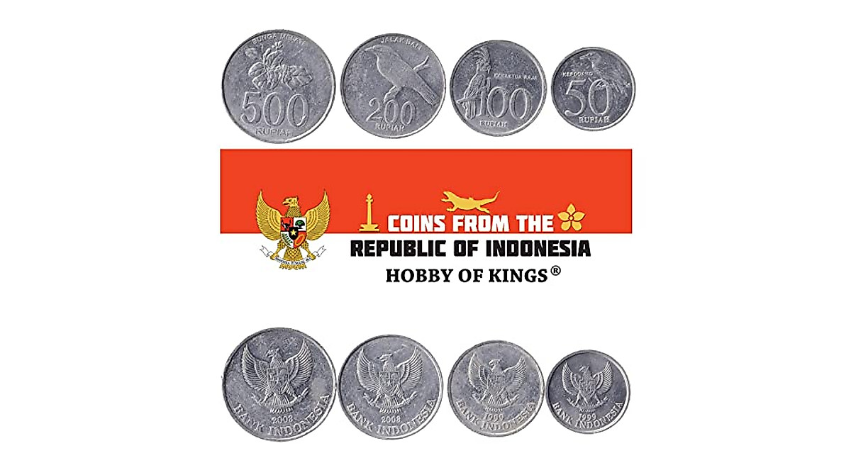Collectible Indonesian Coin Set: 50-500 Rupiah