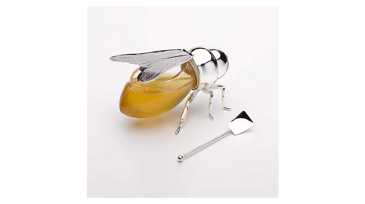 Godinger Jam Jar With Spoon, Honey Dish With Dipper Spoon - View #7