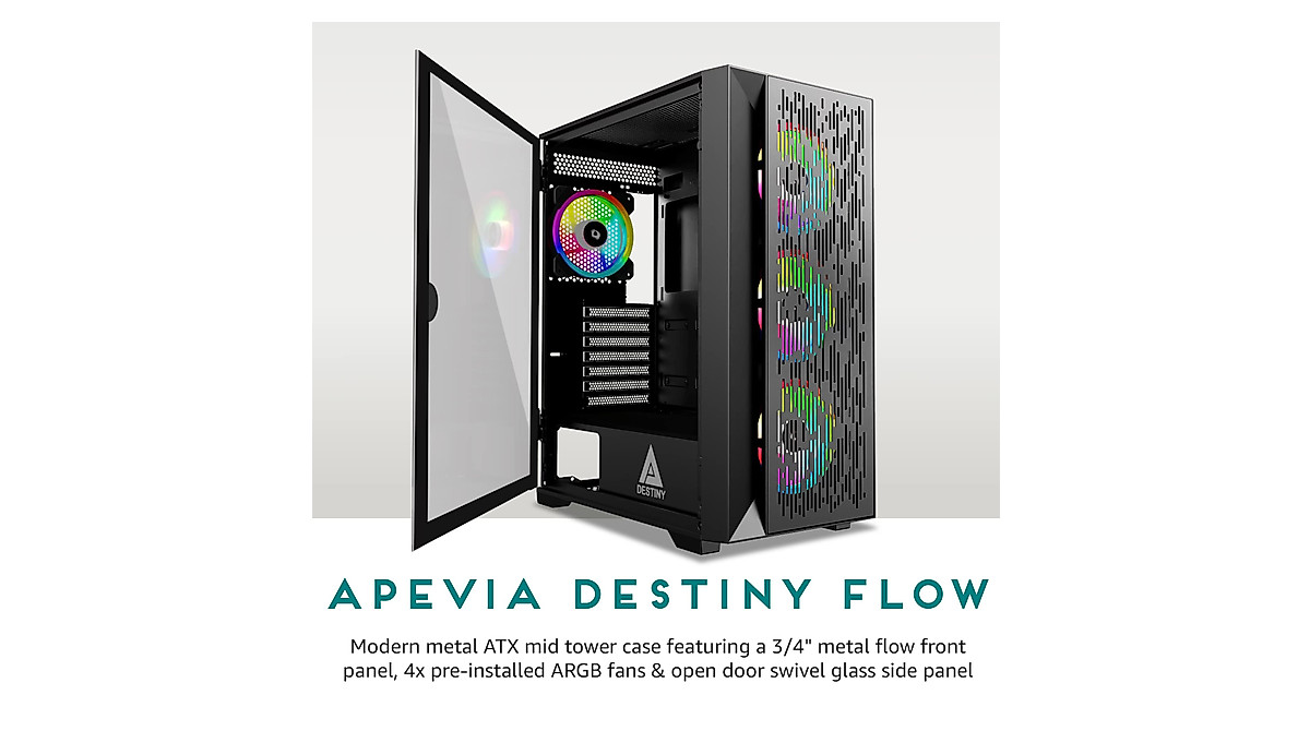 Apevia Predator-PK Gaming Case - Stylish Mid Tower Design