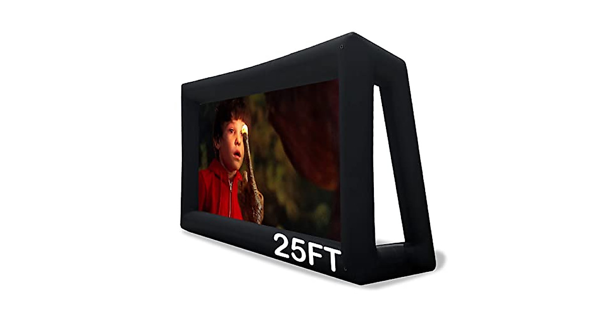 25 FT Inflatable Outdoor Projector Screen with Movie Tickets | NOZZCO