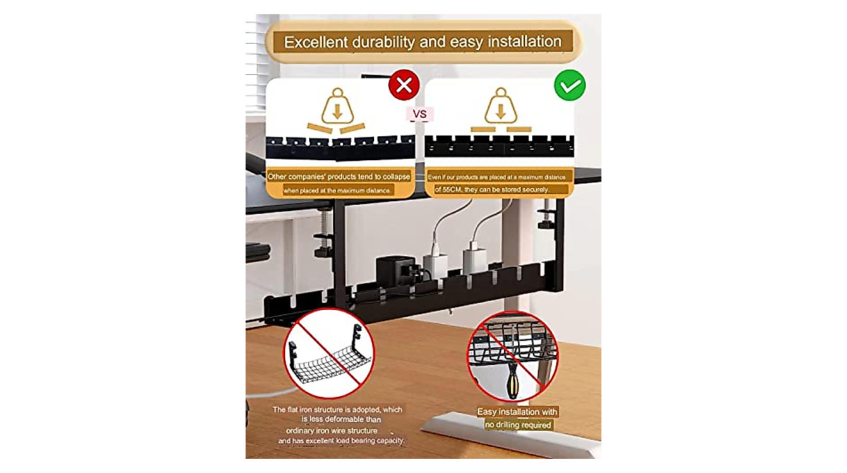 Desktop Cable Management System for Tidy Workspaces