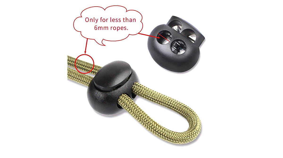 DYZD Plastic Cord Lock End Toggles - Durable 10 Pack for Outdoor Use
