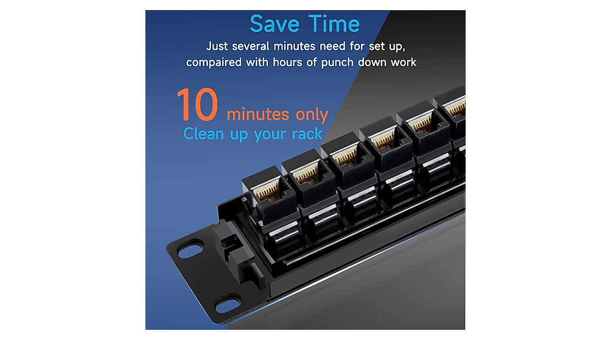 Lysymixs 24 Port RJ45 Patch Panel Cat6 Network Patch Panel