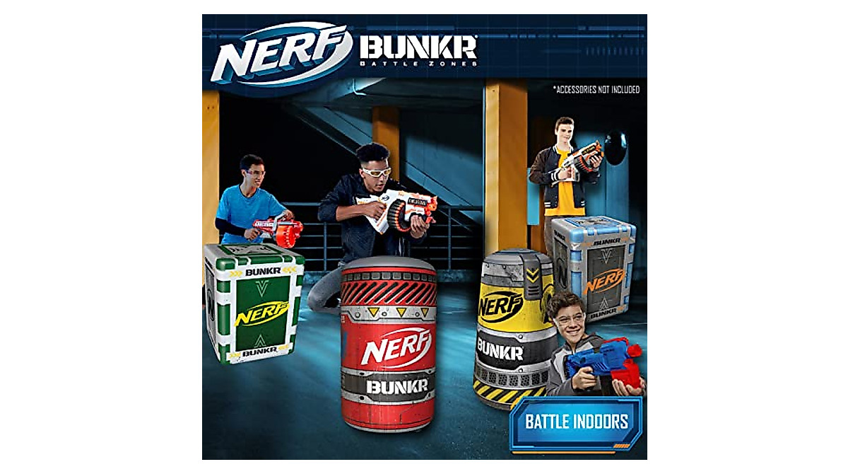 NERF Bunkr BattleZone Pack for Epic Nerf Battles - Inflatable Barricades