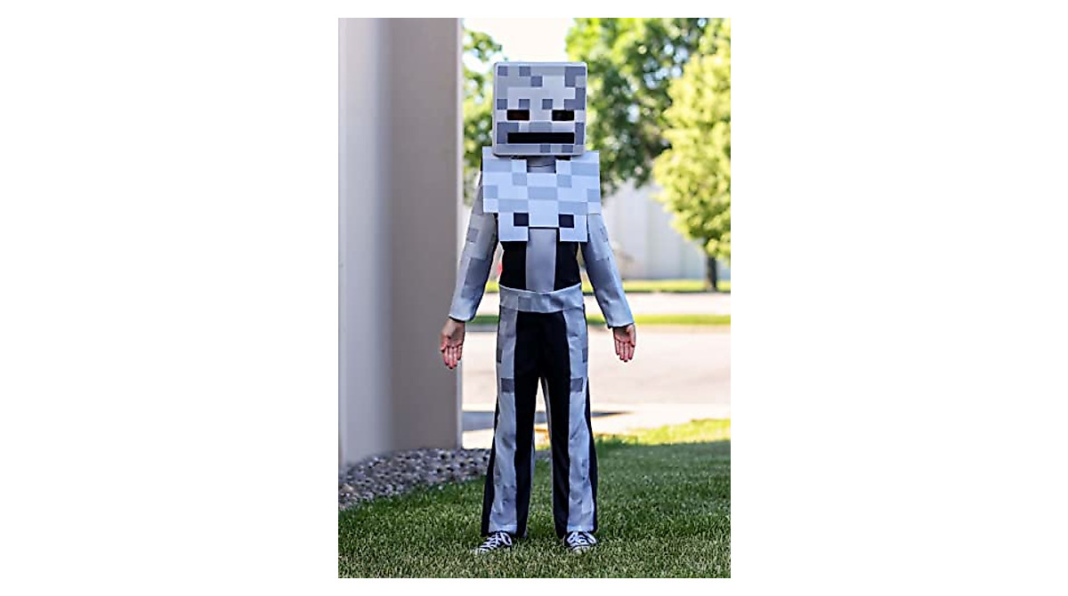 Minecraft Skeleton Costume for Kids Authentic Video Game Outfit — free download