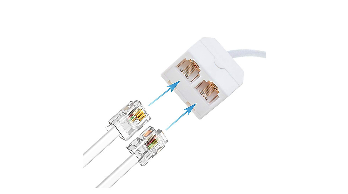 Telephone Splitter 3-Pack – RJ11 Dual Line Phone Line Splitter