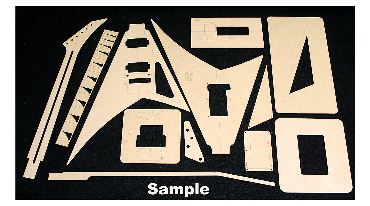 Electric Guitar Routing Template for LP | GPC Instrument Templates