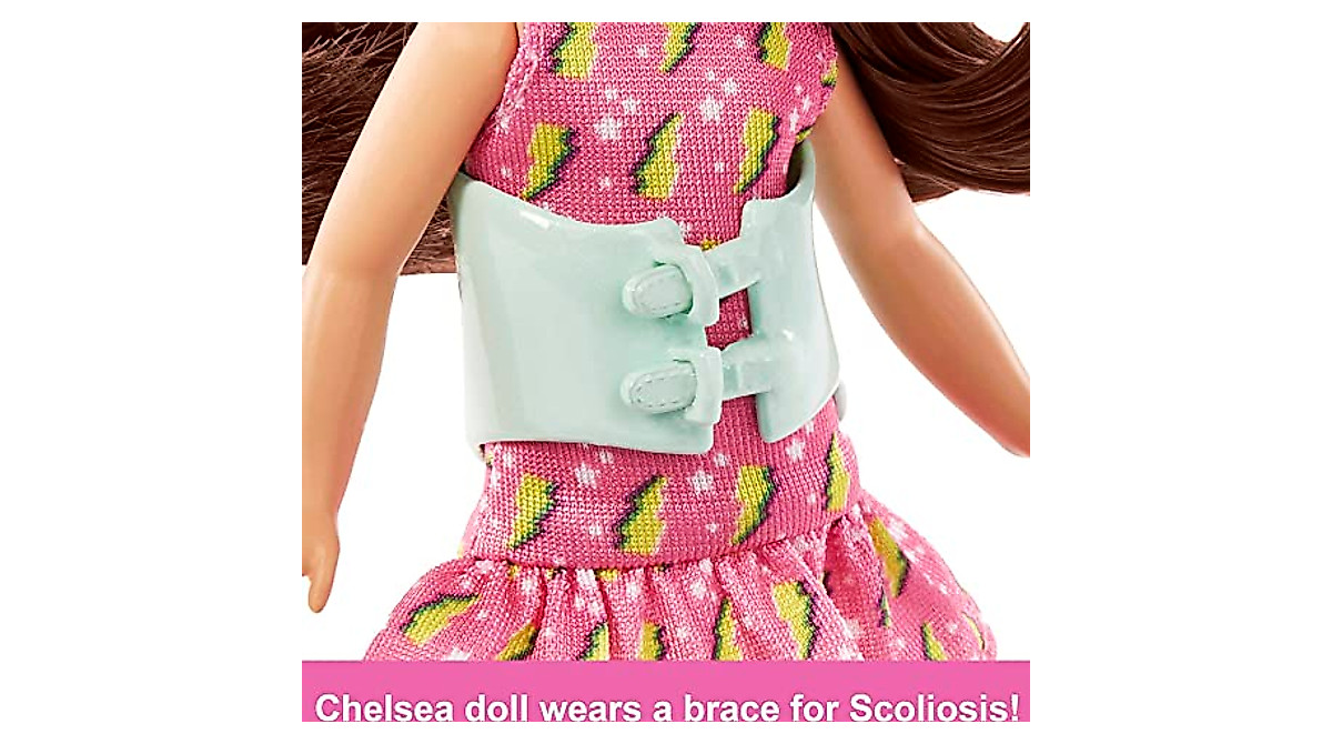 Barbie Chelsea Doll with Scoliosis Brace – Bright Dress & Play Fun