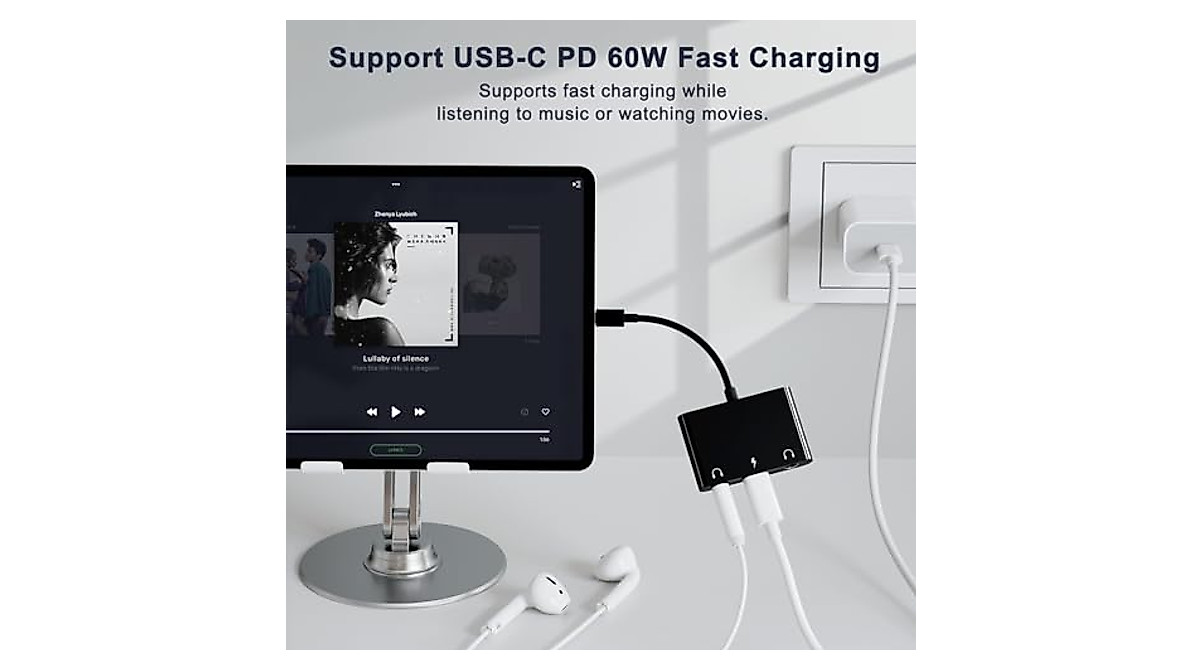 UWECAN USB C Headphone Adapter - 3 in 1 Convenience