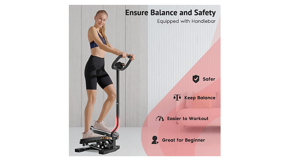 Sportsroyals Stair Stepper for Total Body Workout - Support 330lbs