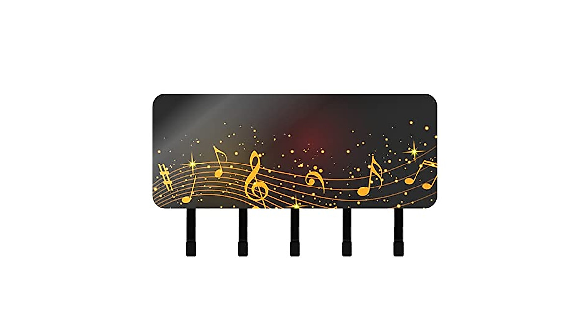 Musical Notes Wall Key Holder - Stylish Home Organizer