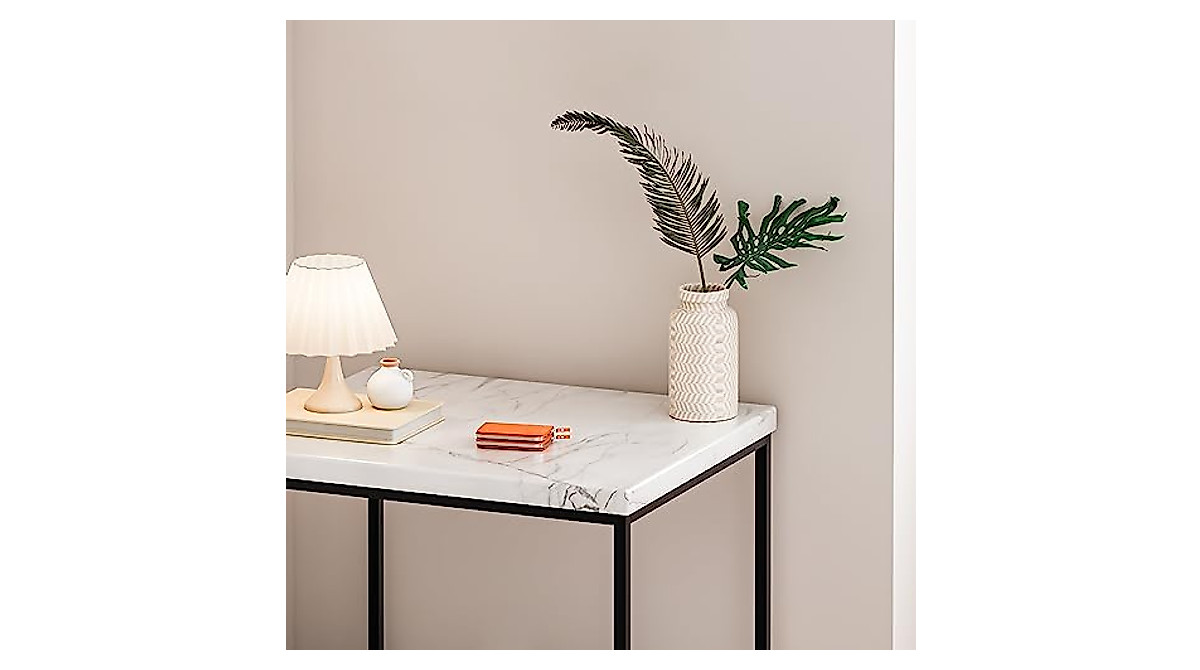 Tilly Lin Faux Marble Side Table - Elegant 2-Tier Coffee & Nightstand