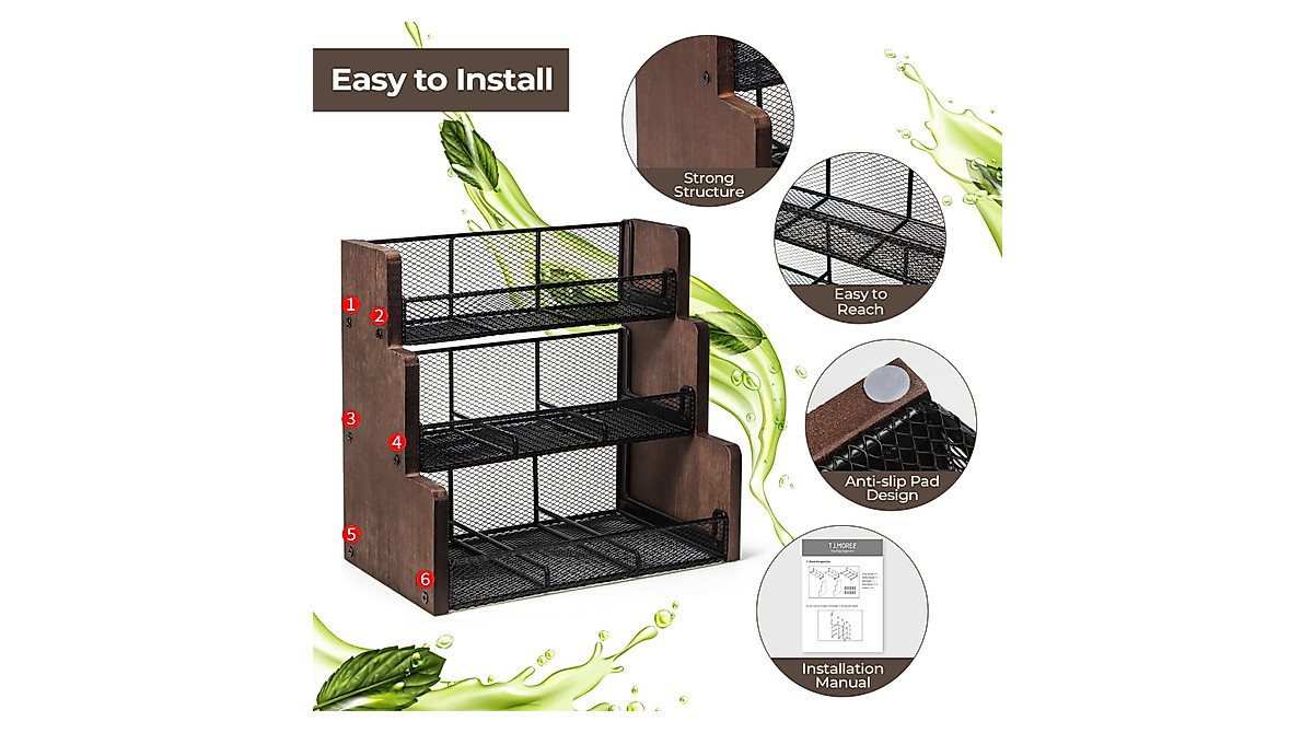 Produktbild von TJ.MOREE Chip-Rack Display-Ständer – 3-reihiger Snack-Halter Für Partys Und Verkaufsregale (schwarz)