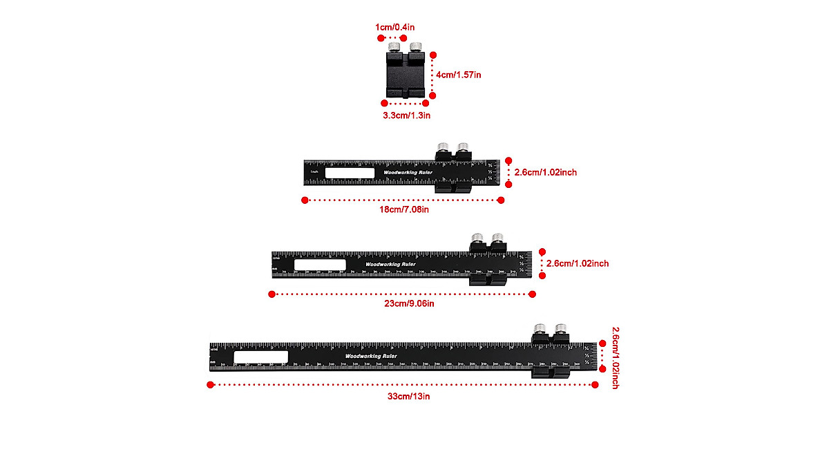 Precision Pocket Ruler for Woodworking - Durable & Accurate