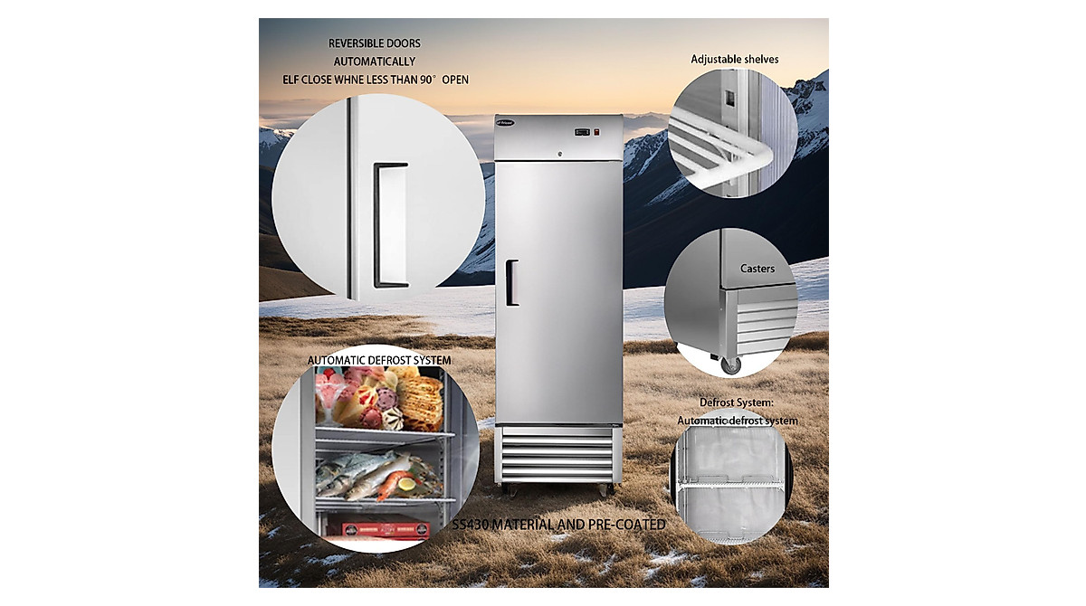 FRICOOL 23 cu.ft Commercial Refrigerator - Stainless Steel