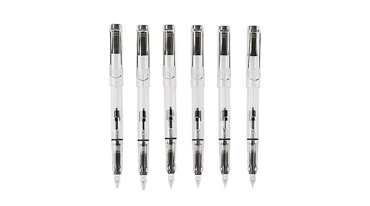 Lanxivi Yongsheng 698 14K Fountain Pen Fine Nib, Clear Transparent Gold - View #10