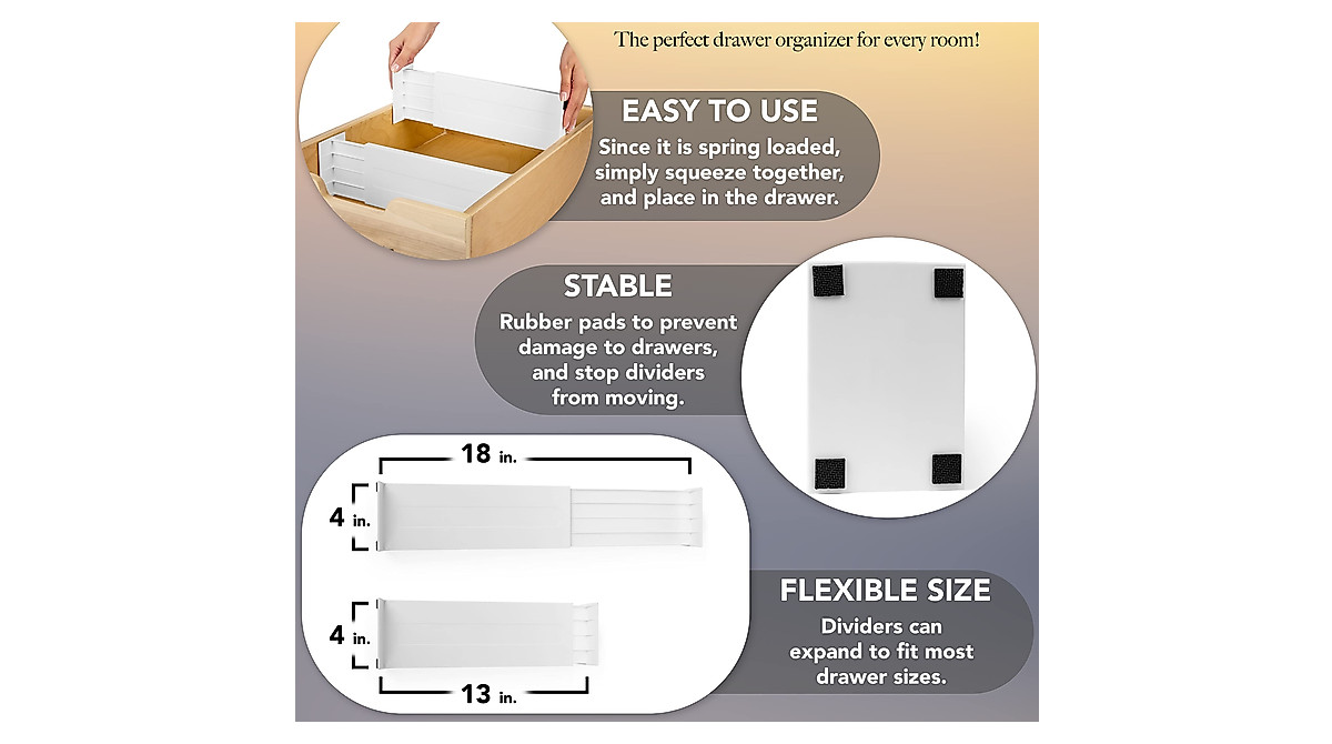 Adjustable Drawer Dividers - Keep Your Space Organized