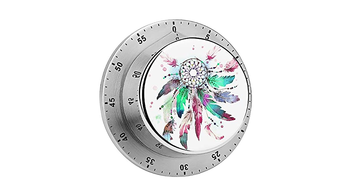 Kitchen Timer Dreamcatcher Stainless Steel Countdown Timer - No Batteries